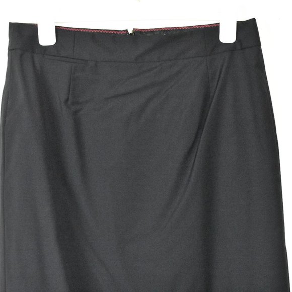 J.CREW Skirt Black lined 14 Wool - Picture 2 of 6